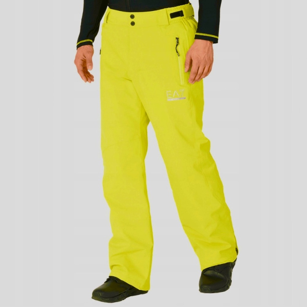 Men's Emporio Armani Padded Technical Ski Pant Neon Yellow Size Medium NWT